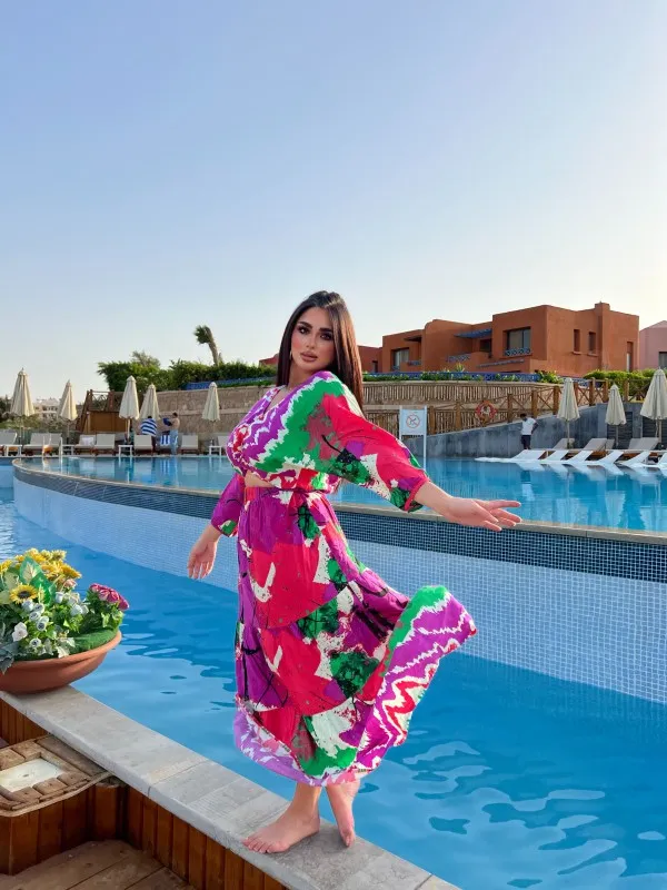 Tropical Print Dress
